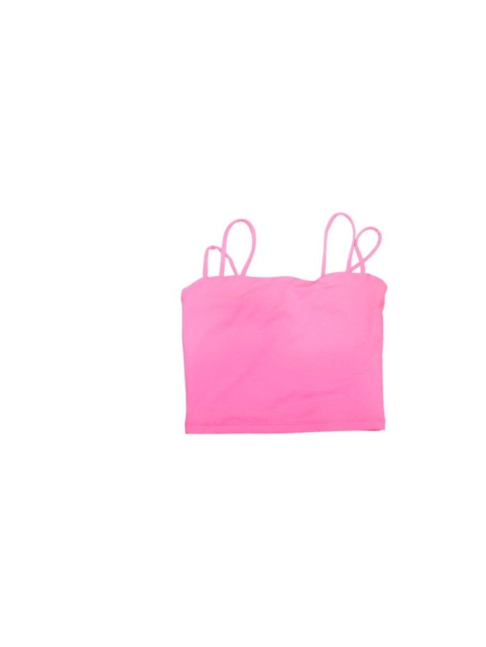 Susana Monaco Pink Double-Strap Crop Tank Top, Small NWT